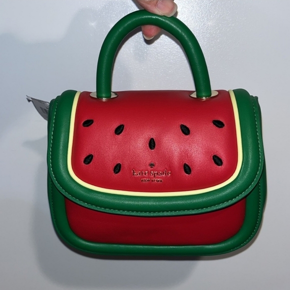 RAFFLE GIVEAWAY:KATE SPADE:Kate Spade Puffy Watermelon Top Handle Crossbody NWT - Picture 8 of 11